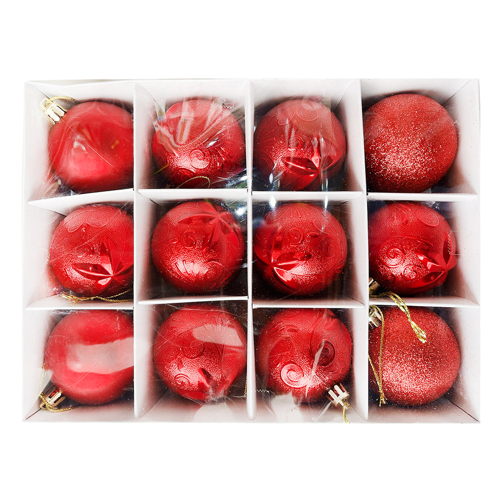 6cm Christmas Decoration Ornament/Balls Set - Assorted - Party wholesale hub