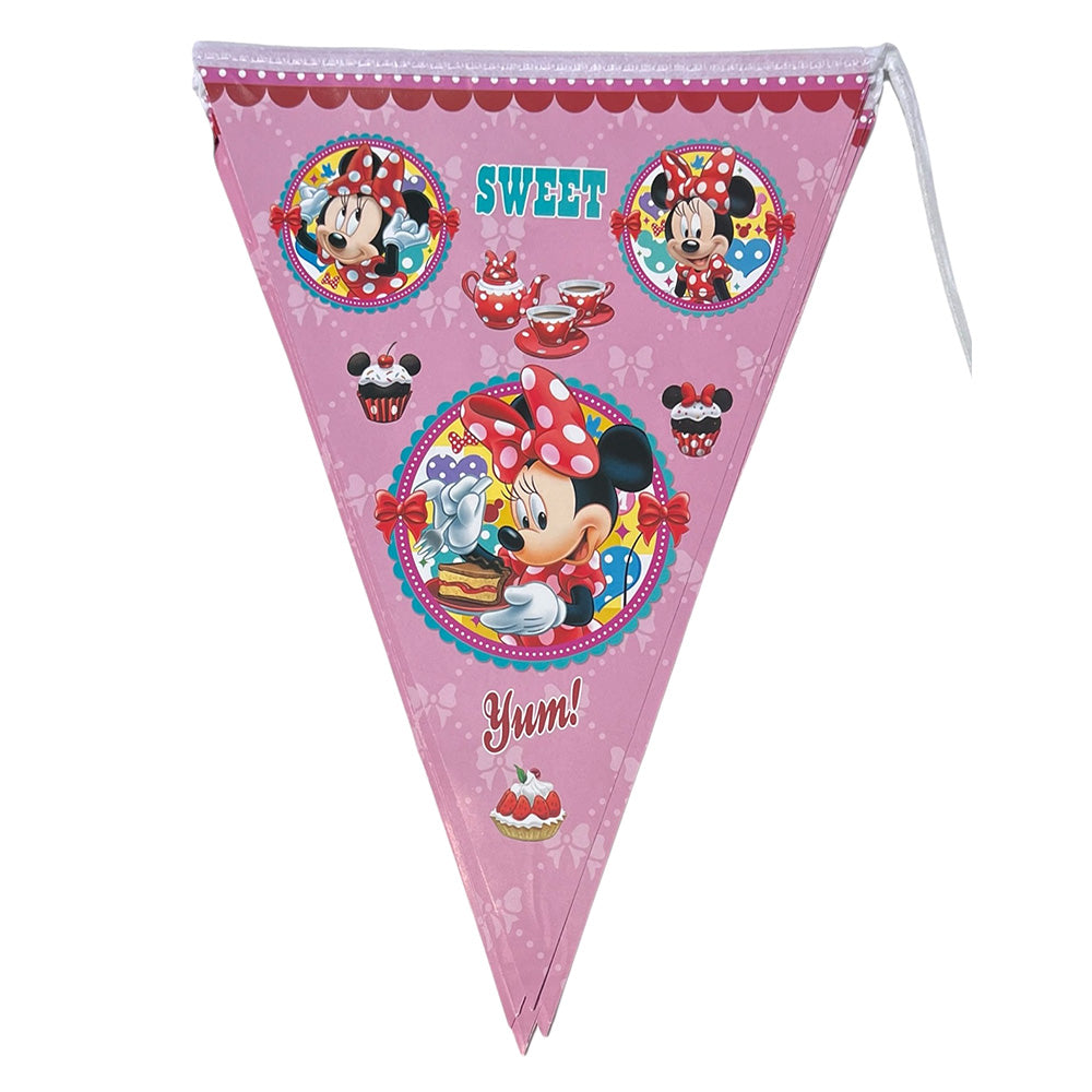 Minnie mouse theme bithday party wall banner - party wholesale hub