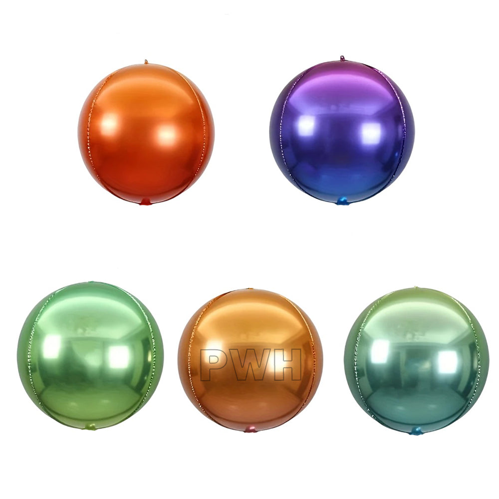 Multi Color Rainbow Colors 4D Foil Balloon - Assorted Colors (1Pcs)