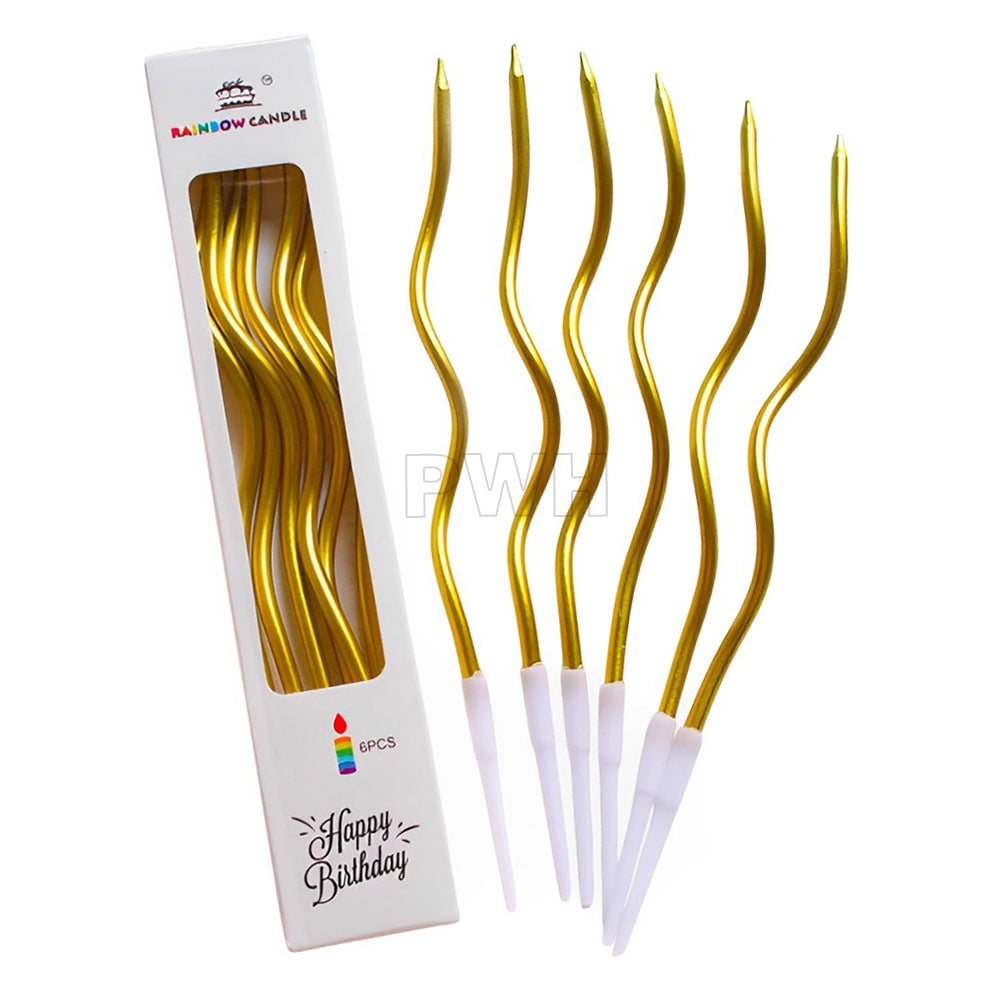 Twisty Spiral Cake Candles (6 pcs set)