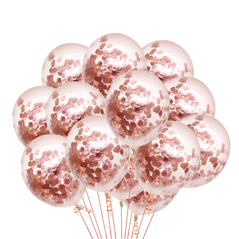 10" Confetti Balloon - 100Pcs [ Golden,Silver,RoseGold ]