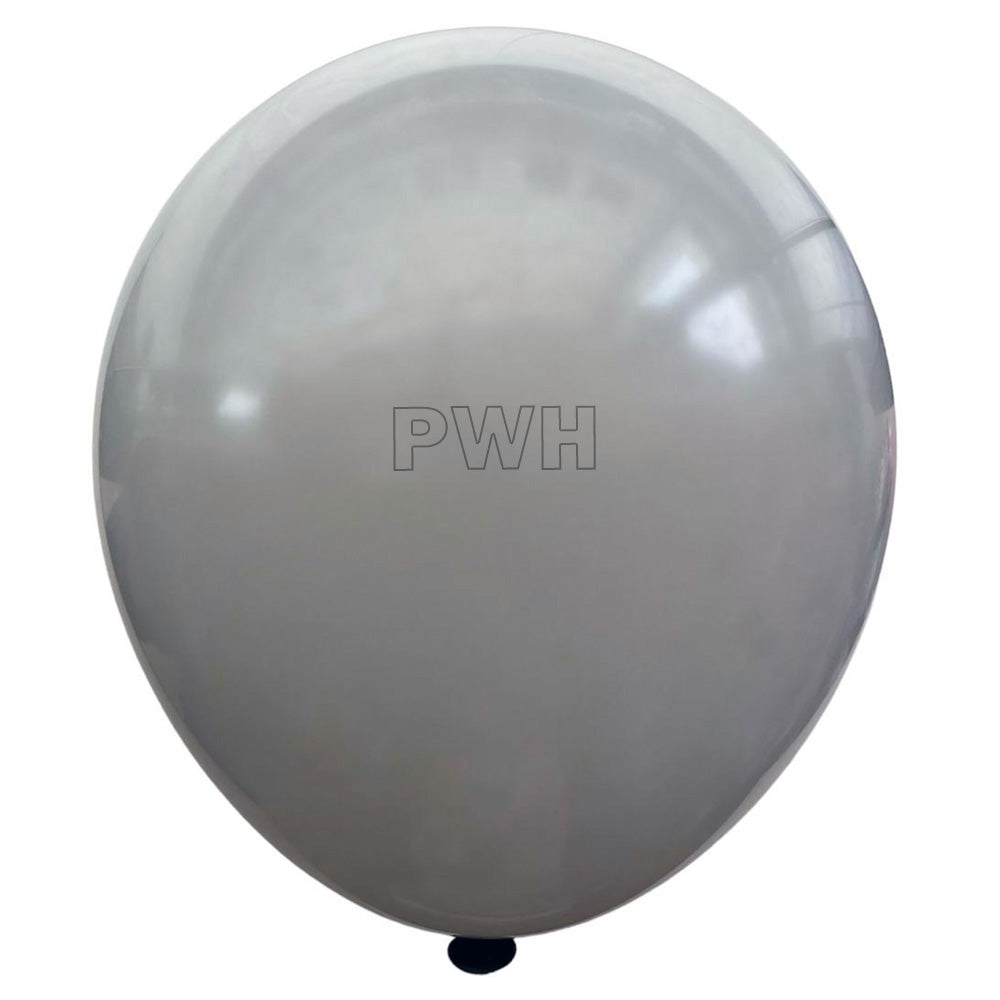 Premium 12 Inch Standard Grey Natural Latex Balloons Pack of 100 for Wedding, Birthday, Balloon Arch and Wholesale Party Decoration Supplies