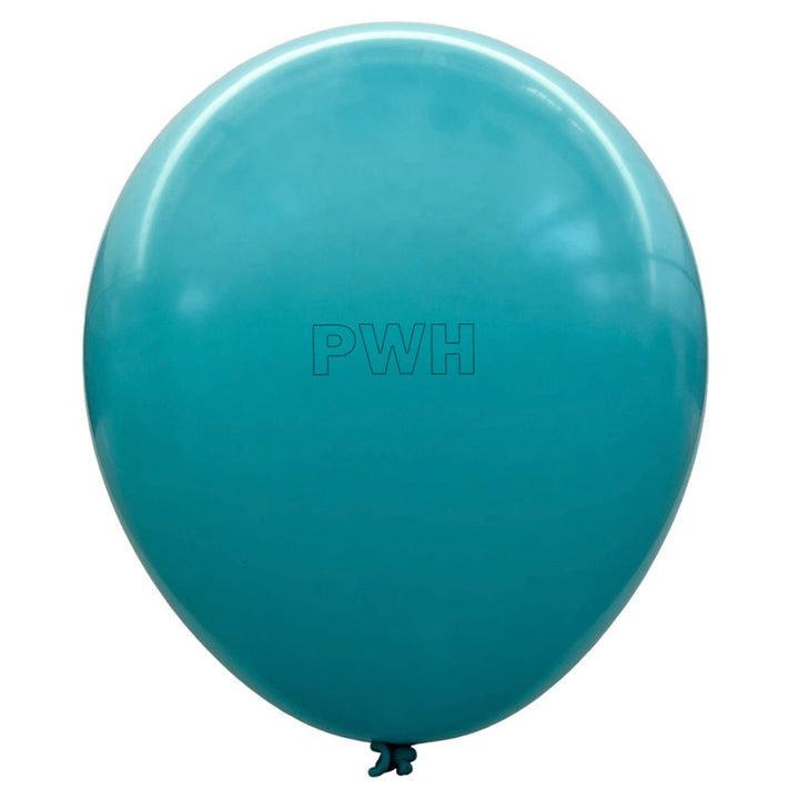 Premium 12 Inch Standard Teal Natural Latex Balloons Pack of 100 for Birthday, Wedding, Baby Shower, Balloon Arch and Wholesale Party Decoration Supplies