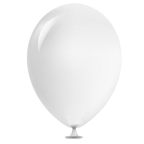 12" Standard Latex Balloons - White - Isolated - Party Wholesale Hub