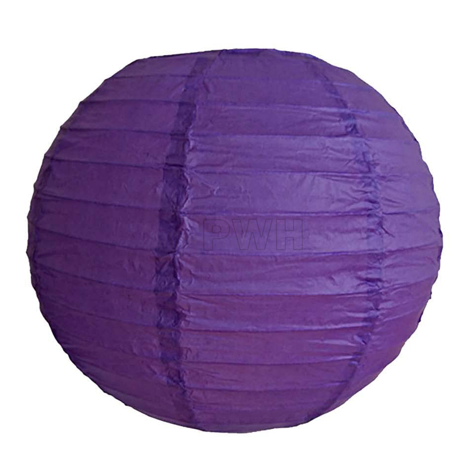 12" Round Paper Decorative Lantern  - Assorted Colors
