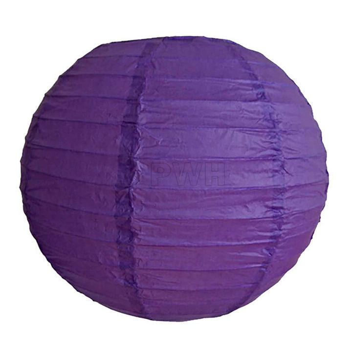 12" Round Paper Decorative Lantern  - Assorted Colors