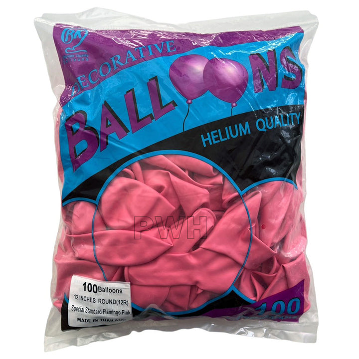 12" Standard Latex Balloons [100 pcs pack] - Flamingo Pink