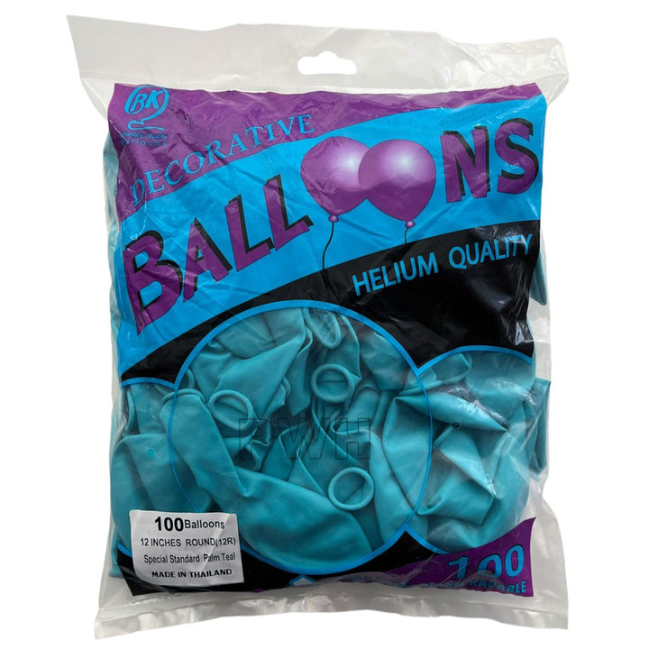 12" Standard Latex Balloons [100 pcs pack] - Teal