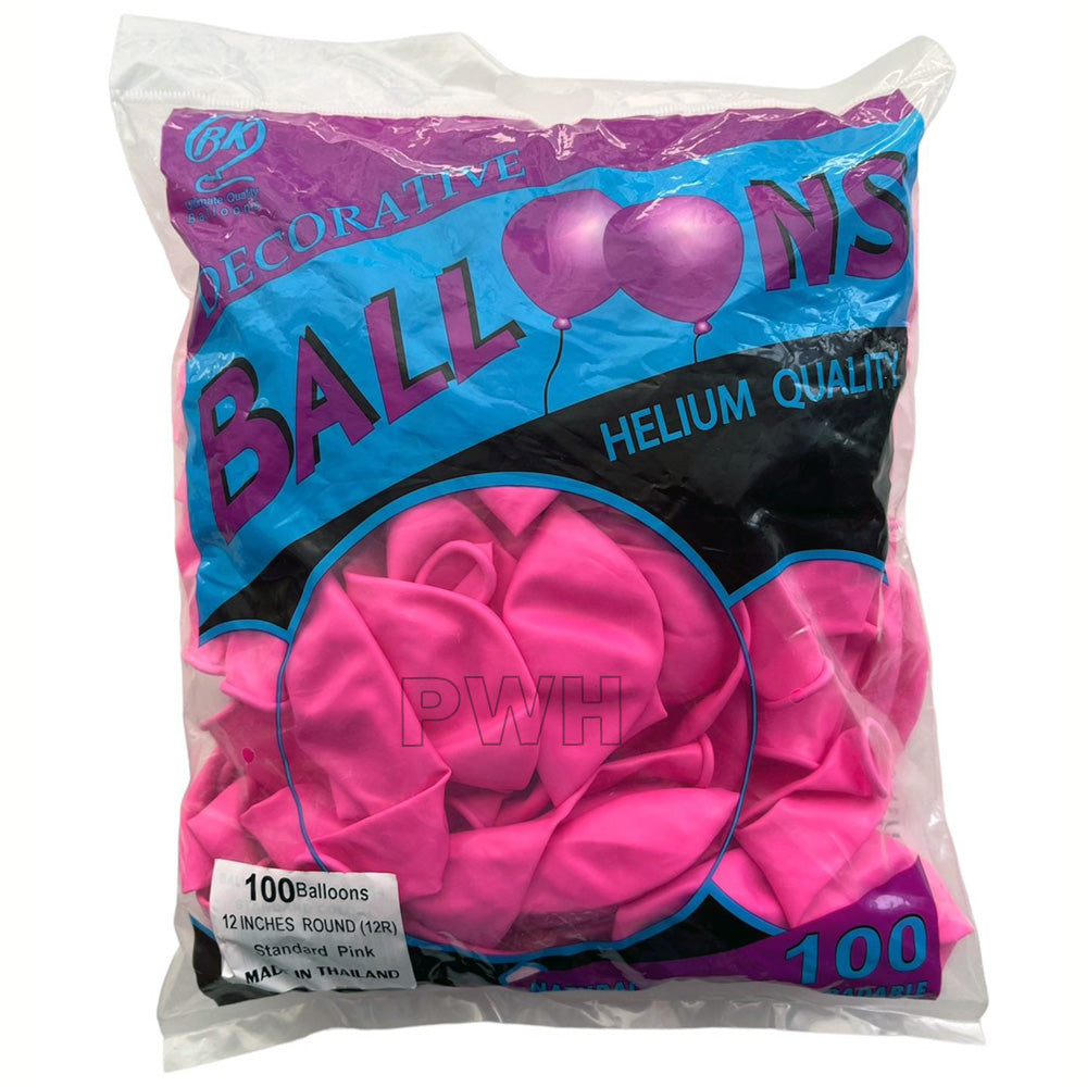 12" Standard Latex Balloons [100 pcs pack] - Pink