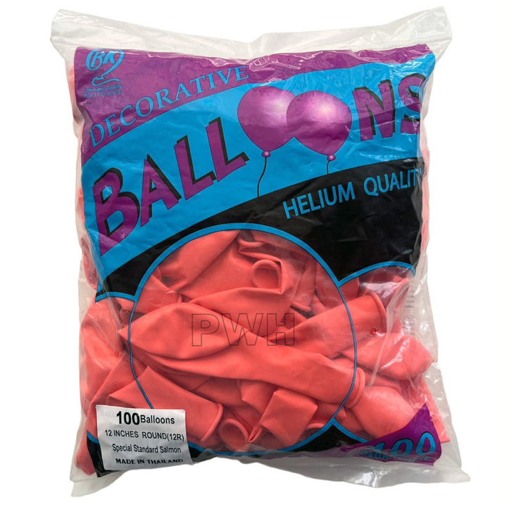 12" Standard Latex Balloons [100 pcs pack] - Salmon