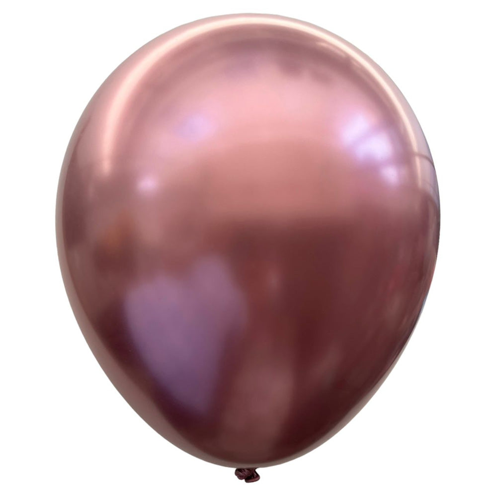 12" Super Glow Latex Chrome Balloons [50 pcs pack] Isolated - Pink - Party Wholesale Hub