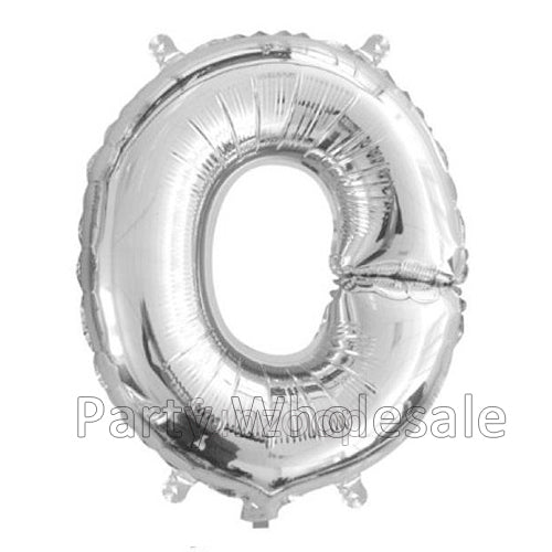 16" STANDARD Foil Alphabet Balloons- Silver (Letters A - Z)