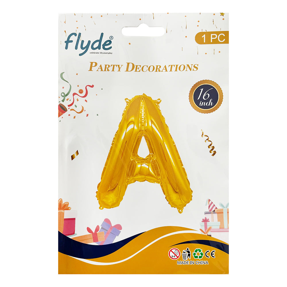 16 STANDARD Foil Alphabet Balloons A - Party Wholesale Hub