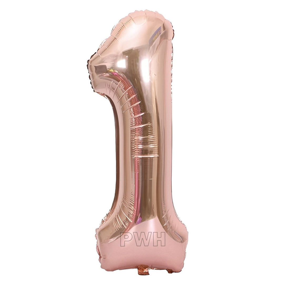 16" STANDARD Foil Number Balloons - RoseGold (Numbers 0 - 9)