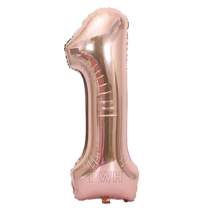 16" STANDARD Foil Number Balloons - RoseGold (Numbers 0 - 9)