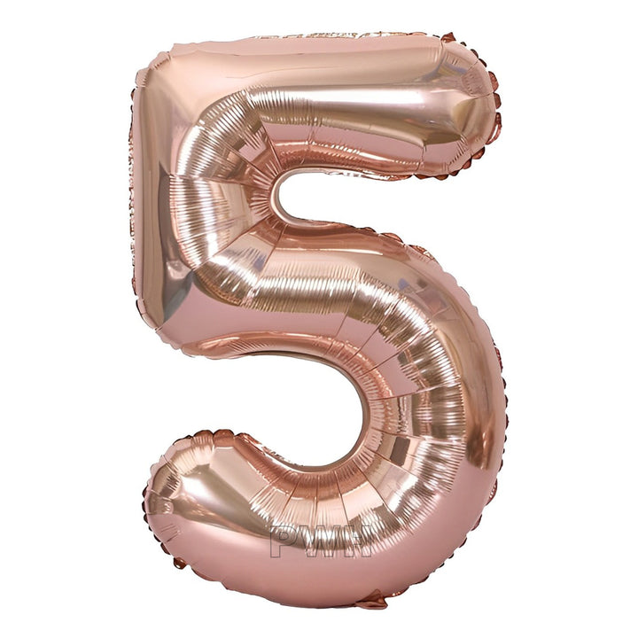 16" STANDARD Foil Number Balloons - RoseGold (Numbers 0 - 9)