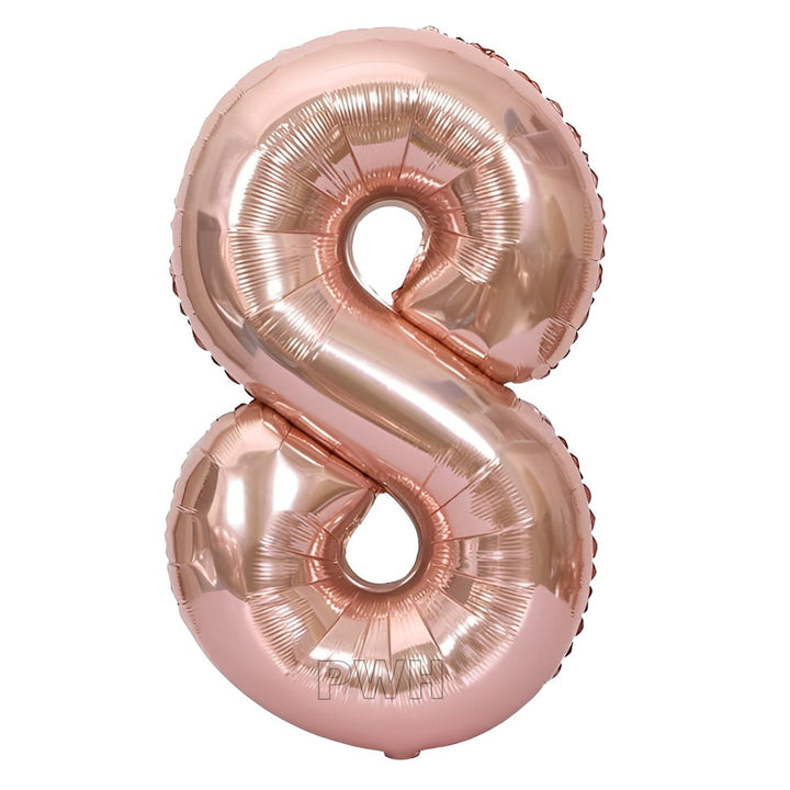 16" STANDARD Foil Number Balloons - RoseGold (Numbers 0 - 9)