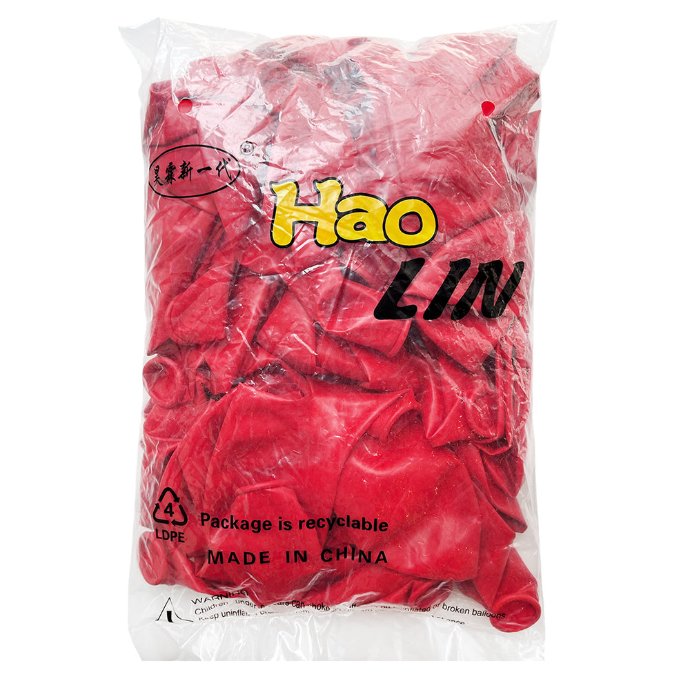 Premium 18-inch red standard latex balloons, pack of 50, for party decorations, balloon arches, backdrops and professional event décor