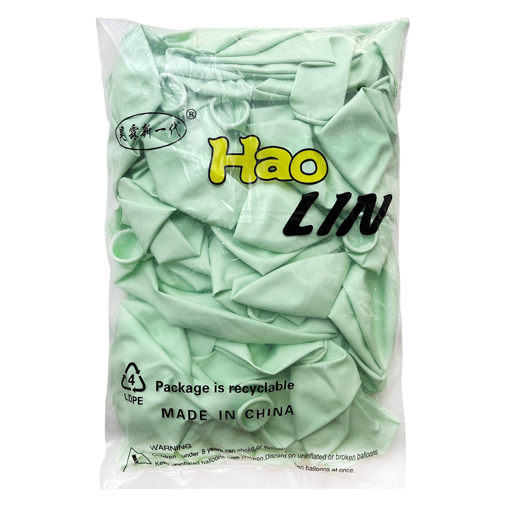 18-Inch Green Macaron Latex Balloons – Pack of 50