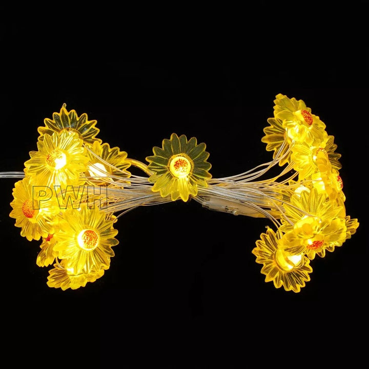 20 Pcs Sunflower Battery Operated Lights String