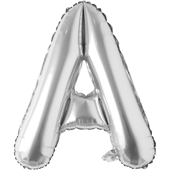 32-inch silver foil alphabet balloons A to Z for birthdays, parties, events and Personalised balloon decorations