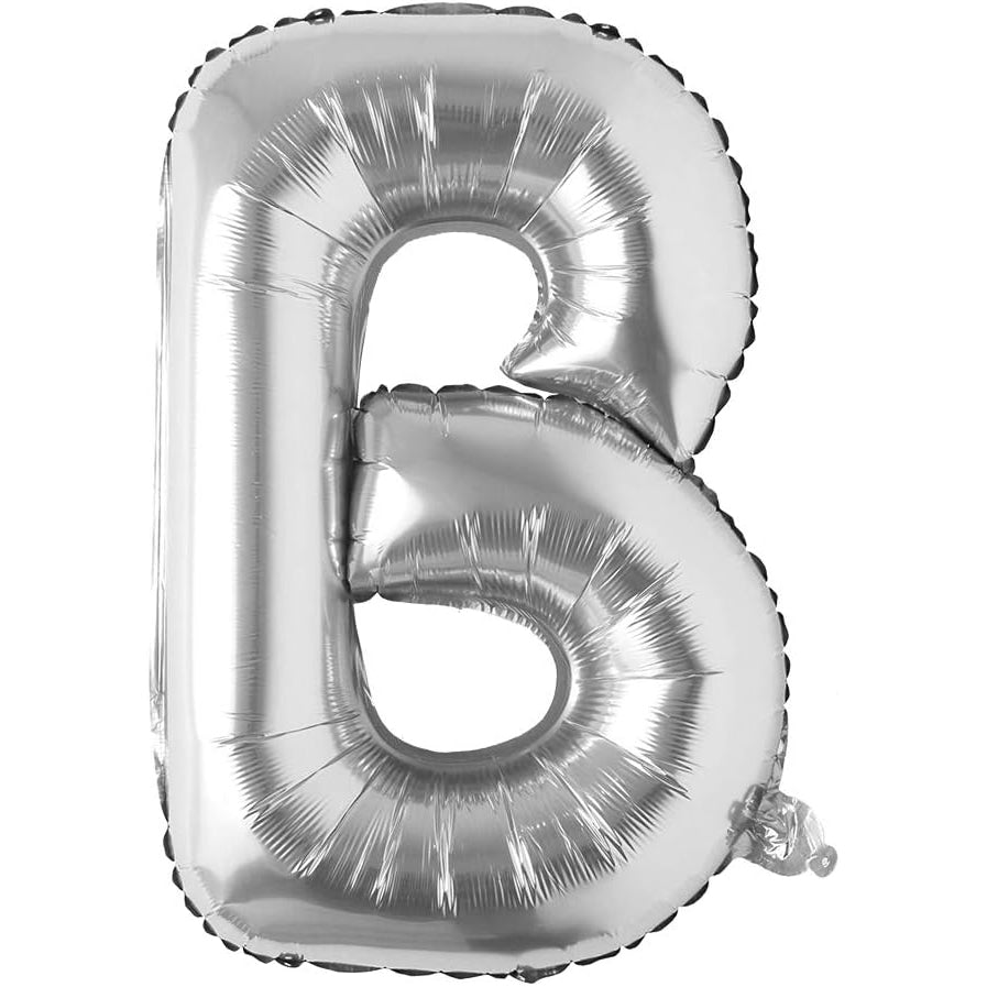 32-inch silver foil alphabet balloons A to Z for birthdays, parties, events and Personalised balloon decorations