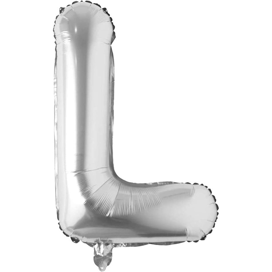 32-inch silver foil alphabet balloons A to Z for birthdays, parties, events and Personalised balloon decorations