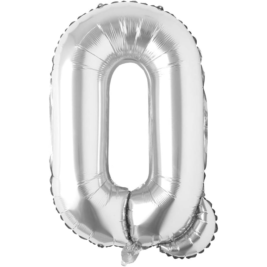 32-inch silver foil alphabet balloons A to Z for birthdays, parties, events and Personalised balloon decorations