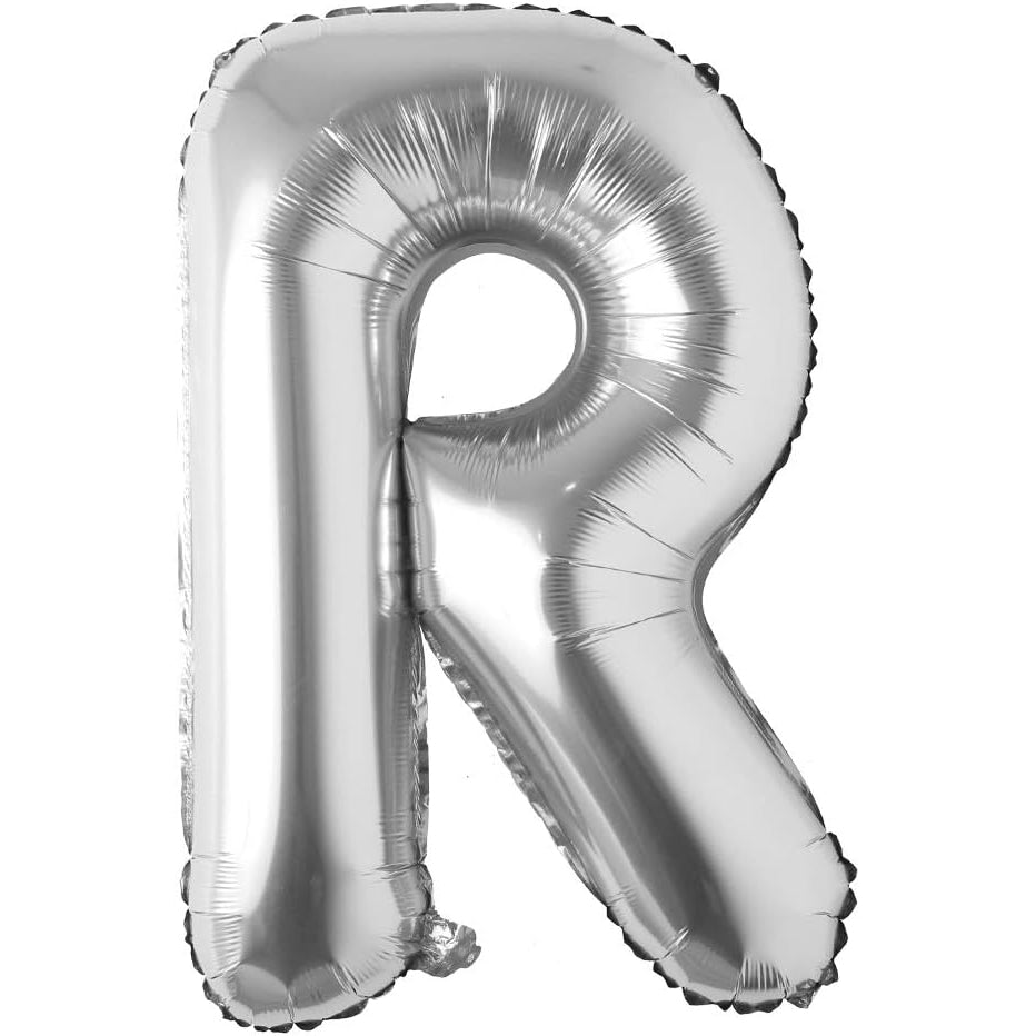 32-inch silver foil alphabet balloons A to Z for birthdays, parties, events and Personalised balloon decorations
