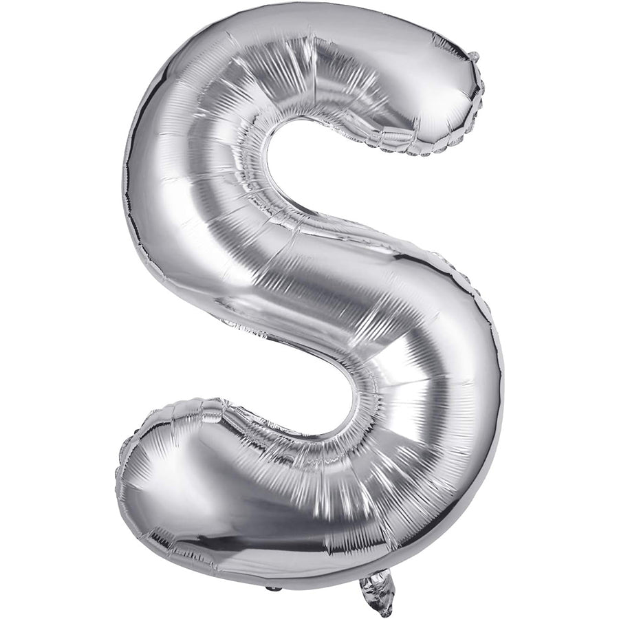 32-inch silver foil alphabet balloons A to Z for birthdays, parties, events and Personalised balloon decorations