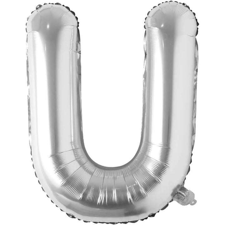 32-inch silver foil alphabet balloons A to Z for birthdays, parties, events and Personalised balloon decorations