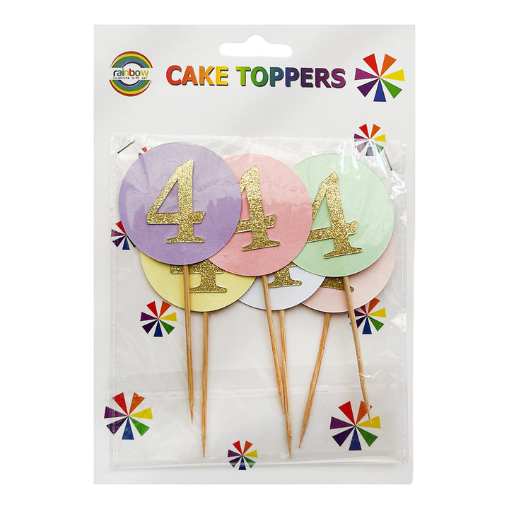 6Pc Birthday Number Cake Topper_0-9_Party wholesale hub