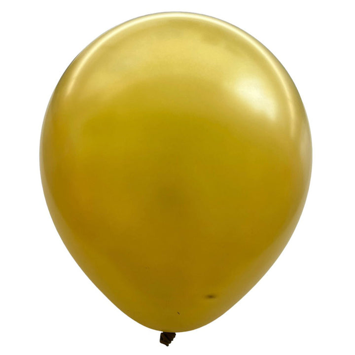 9" Metallic Pearl Latex Balloons - isolated - Gold - Party Wholesale Hub