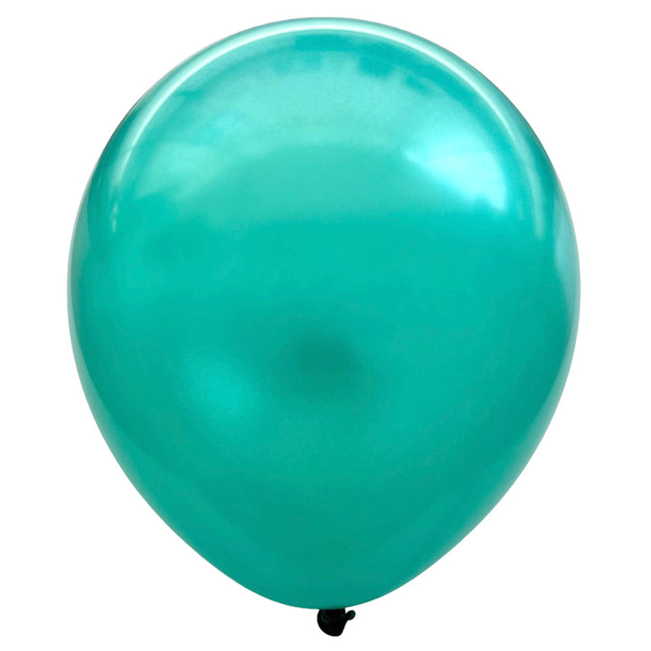 9" Metallic Pearl Latex Balloons - Isolated - Green - Party Wholesale Hub