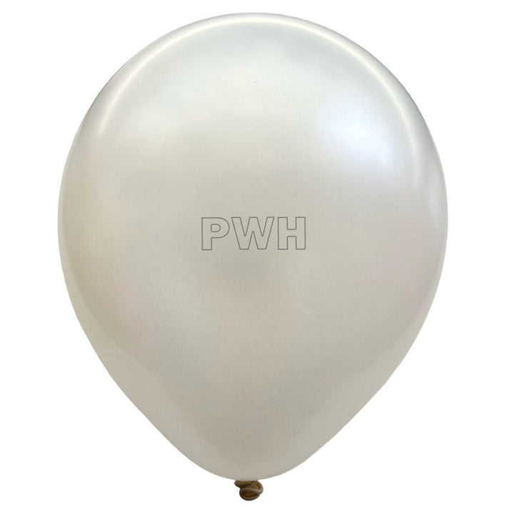 9" Metallic Pearl Latex Balloons [1000 pcs pack] - White