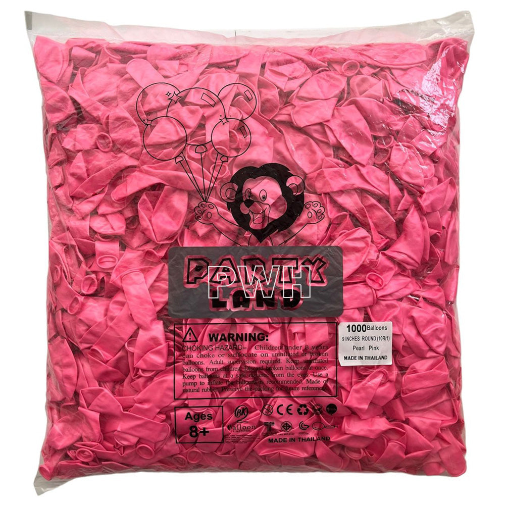 9" Metallic Pearl Latex Balloons [1000 pcs pack] - Light Pink