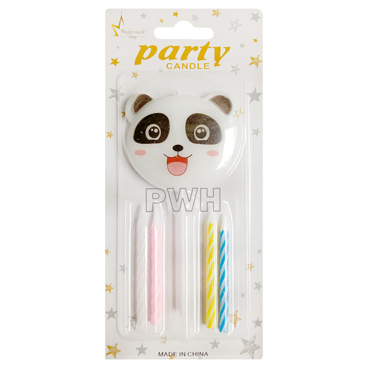 Animal Theme Face Printed Cake Candle