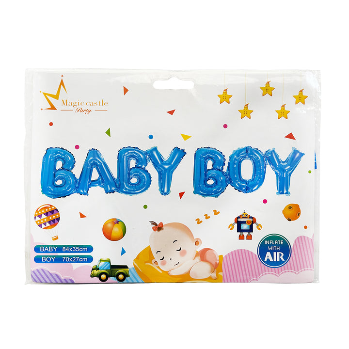 BABY BOY CAPITAL Letters Foil Banner