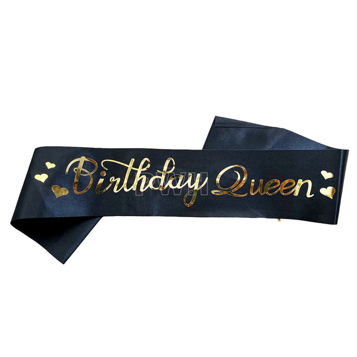 Birthday Queen Party Sash - Assorted