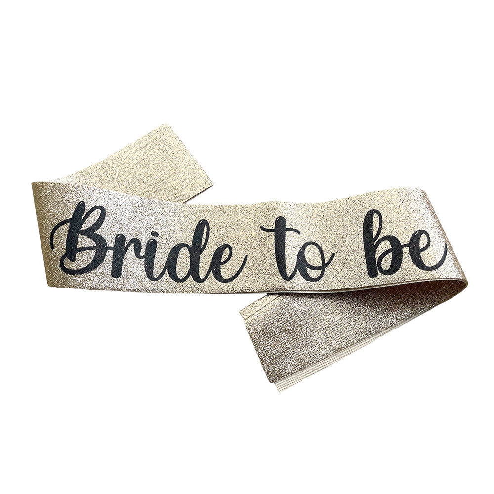 BRIDE TO BE GLITTER SASH-PARTY WHOLESALE HUB