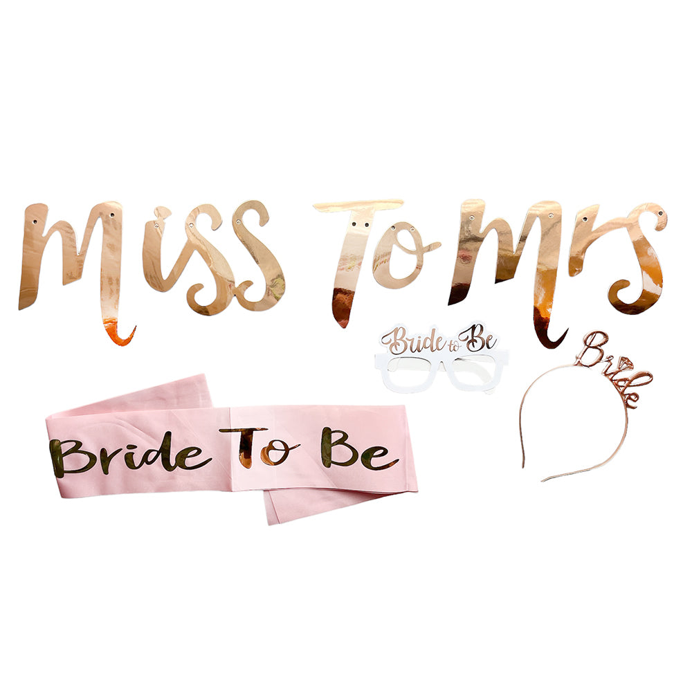 BRIDE TO BE SASH_ BANNER AND PAPER GOOGLES_ 1EACH_PARTY WHOLESALE HUB