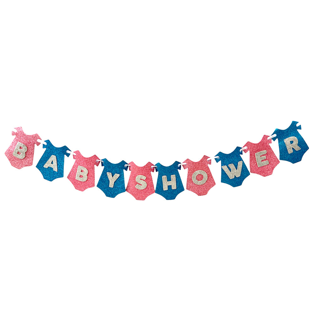 Baby Shower Dress Glitter Banner - Party wholesale hub