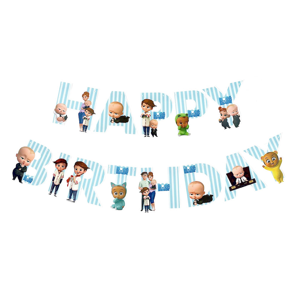 Baby Boss Character Happy Birthday Wall Banner - Party wholesale hub