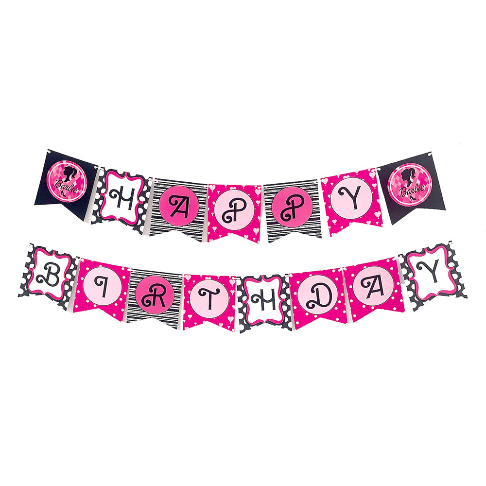 Barbie Happy Birthday Paper Wall Banner - Party wholesale hub