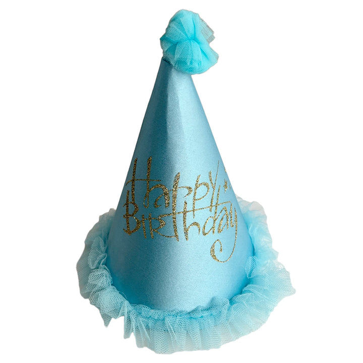 Birthday Girls Satin Party Caps - Blue - Party Wholesale Hub