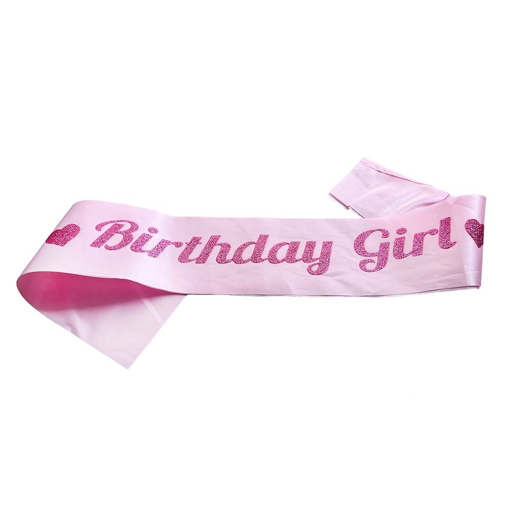 Birthday Girl Pink Party Sash - Party Wholesale Hub