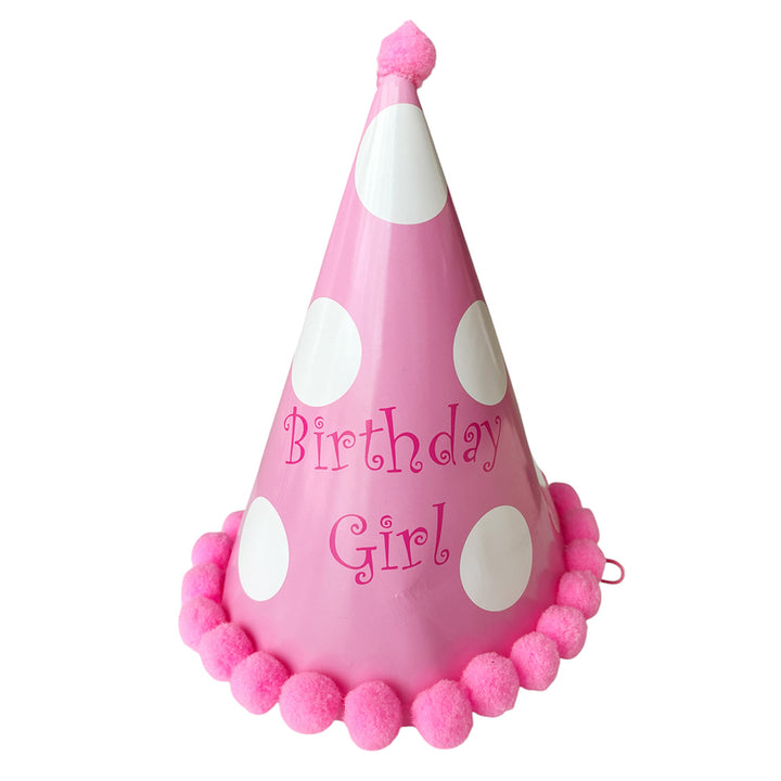 Birthday Girl Polka Pom Pom Cap -Party wholesale hub