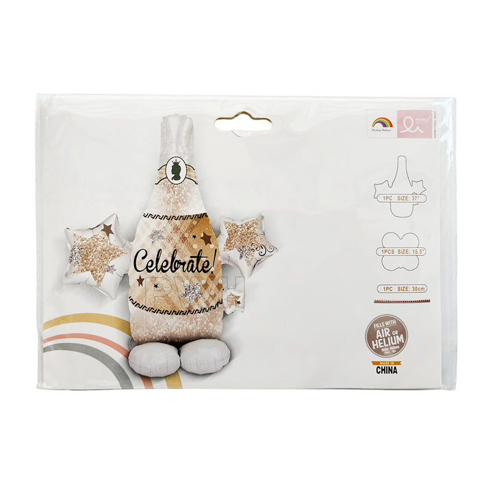 Bottle 3-in-1 Cluster Centerpiece Foil Balloon