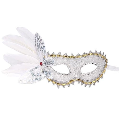 Butterfly With Feather Masquerade Eye Mask - Assorted Colors ( 1Pcs )