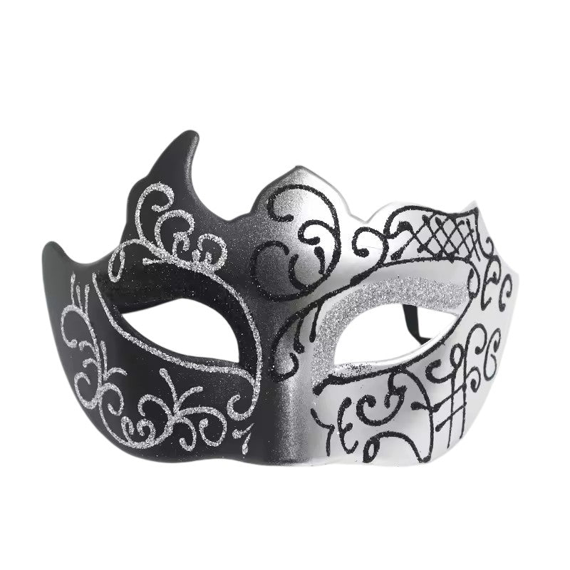 Luxury carnival party glitter eye mask in assorted glitter colors for masquerade parties, carnival celebrations, costume events, theme parties, and photo booth accessories from Party Wholesale Hub India.